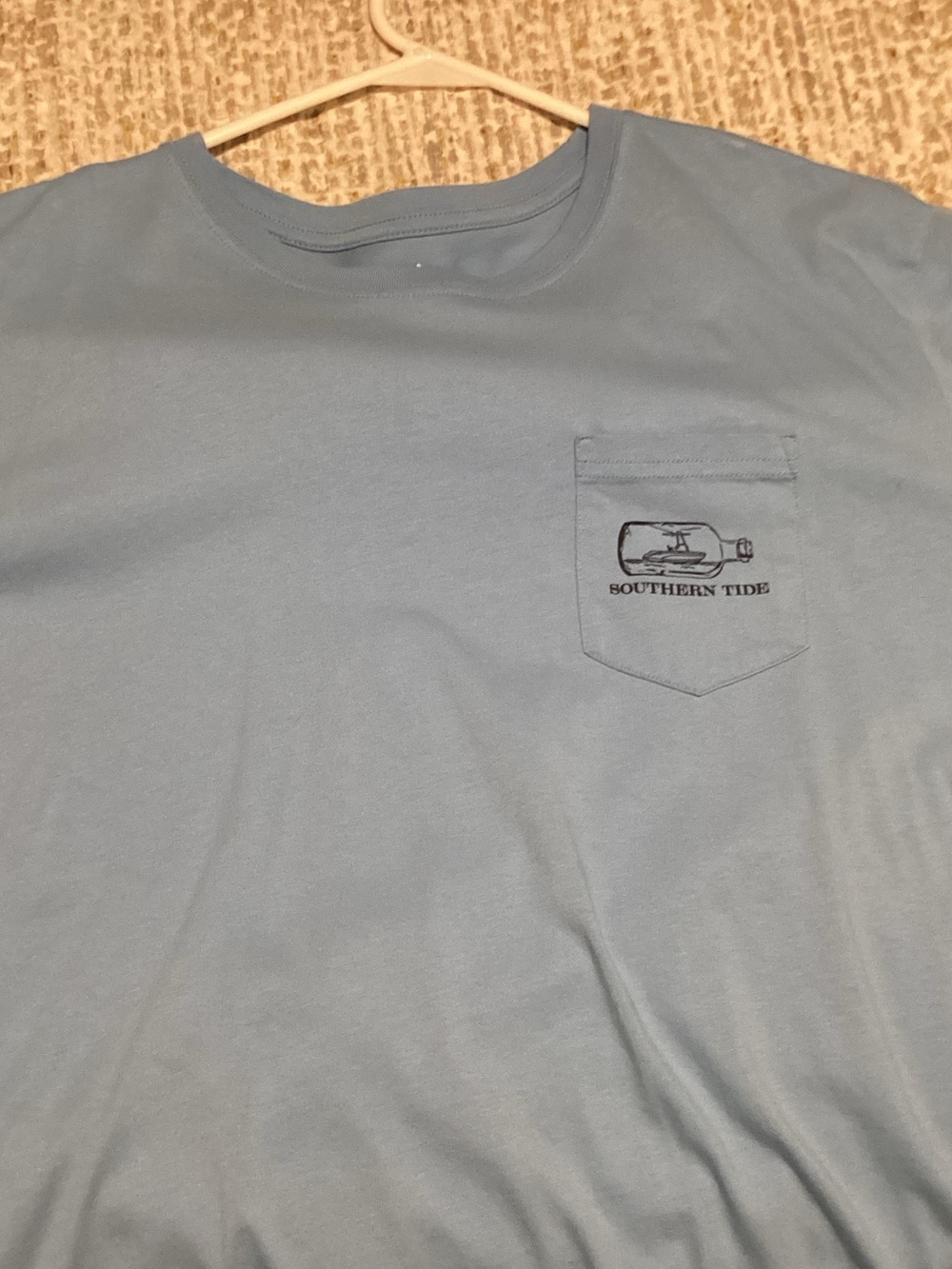 Southern Tide Short-Sleeve Pocket Tee in Light Blue